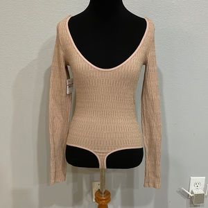 Free People Blush Combo Bodysuit Size XS/S